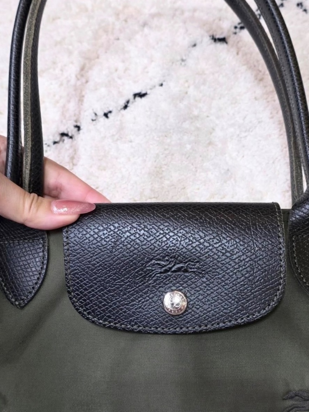 🌿NWT Forest green Longchamp Large - Picture 6 of 8